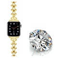 Rhinestone Fan-shaped Apple Watch 7/SE/6/5/4/3/2/1 Strap - 45mm/44mm/42mm - Gold