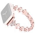 Rhinestone Fan-shaped Apple Watch 7/SE/6/5/4/3/2/1 Strap - 45mm/44mm/42mm - Pink