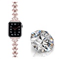 Rhinestone Fan-shaped Apple Watch 7/SE/6/5/4/3/2/1 Strap - 45mm/44mm/42mm - Pink