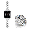 Rhinestone Fan-shaped Apple Watch 7/SE/6/5/4/3/2/1 Strap - 45mm/44mm/42mm - Silver
