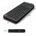 Rii X1 Mini Wireless Keyboard with Touchpad - Black