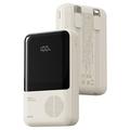 Rock P90 20000mAh Power Bank with USB-C and Lightning Cables - White