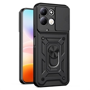 Xiaomi Redmi 17 5G/4G Rotary Ring Hybrid Case with Camera Shield - Black