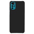 Motorola Moto G22 Rubberized Plastic Case - Black