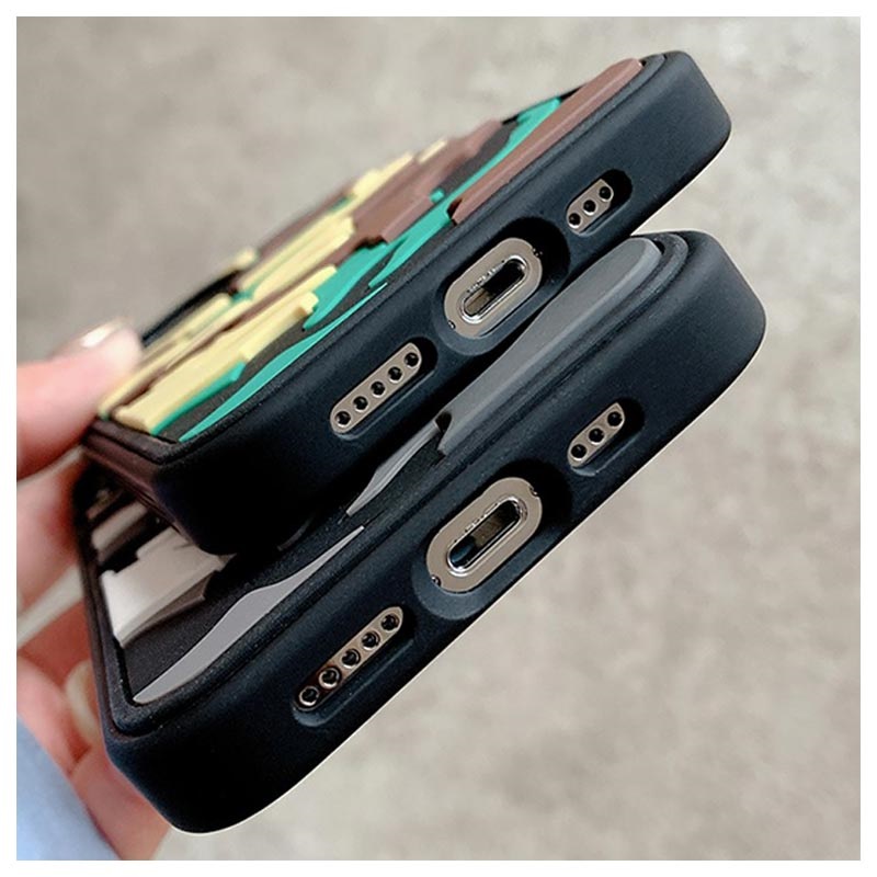 Rugged Camouflage Pattern iPhone 13 Pro Hybrid Case