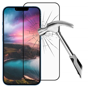 iPhone 14 Pro Max Rurihai Full Cover Tempered Glass Screen Protector - 9H - Black Edge