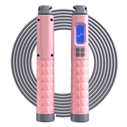 S09 Adjustable Skipping Rope with Digital Calorie and Loop Counter - Pink