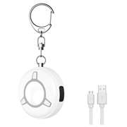 SC300 130dB Personal Safety Alarm with LED Strobe Flashlight - White