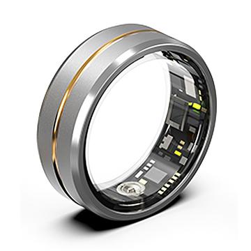 SR2 Elegant Smart Ring with Charging Case - 19mm - Gold / Silver