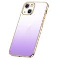 Sulada Gradient Plating Frame iPhone 14 TPU Case - Purple
