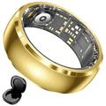 SY15 Smart Ring Health Monitor with Vibration Alerts - Size 8 - Gold