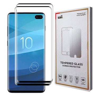 Saii 3D Premium Samsung Galaxy S10+ Tempered Glass - 9H - 2 Pcs.