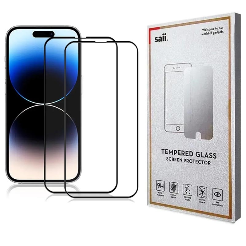 iPhone 15 Pro Max Saii 3D Premium Tempered Glass Screen Protector