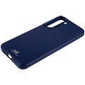 Saii Carbon Fiber Samsung Galaxy S22 5G TPU Case - Blue