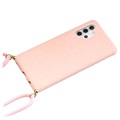 Saii Eco Line Samsung Galaxy A32 5G/M32 5G Case with Strap - Pink