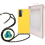 Saii Eco Line Samsung Galaxy S21 5G Case with Strap - Yellow