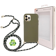 Saii Eco Line iPhone 12 Pro Max Case with Strap - Green