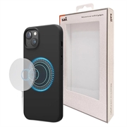 iPhone 15 Plus Saii Premium MagSafe Liquid Silicone Case - Black