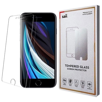 Saii Premium iPhone 6/6S/7/8/SE (2020)/SE (2022) Tempered Glass - 9H - 2 Pcs.