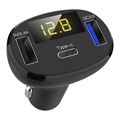 Saii QC3.0 Dual USB & Type-C Fast Car Charger - 32W