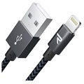 Saii Rampow Braided Lightning Cable - iPhone, iPad, iPod - 2m - Grey