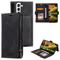 Saii Zipper Samsung Galaxy S22+ 5G Wallet Case with Strap