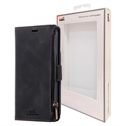 Saii Zipper iPhone 13 Mini Wallet Case with Strap