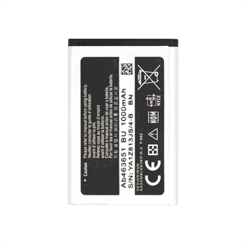 Samsung AB463651BE Battery - F400, J800 Luxe, ZV60, S3650 Corby
