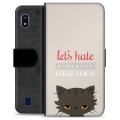 Samsung Galaxy A10 Premium Wallet Case - Angry Cat