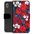 Samsung Galaxy A10 Premium Wallet Case - Vintage Flowers