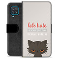 Samsung Galaxy A12 Premium Wallet Case - Angry Cat