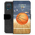 Samsung Galaxy A12 Premium Wallet Case - Basketball