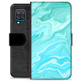 Samsung Galaxy A12 Premium Wallet Case - Blue Marble