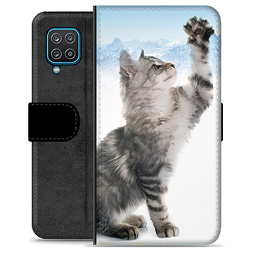 Samsung Galaxy A12 Premium Wallet Case - Cat