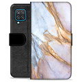 Samsung Galaxy A12 Premium Wallet Case - Elegant Marble