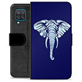 Samsung Galaxy A12 Premium Wallet Case - Elephant