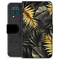 Samsung Galaxy A12 Premium Wallet Case - Golden Leaves