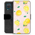 Samsung Galaxy A12 Premium Wallet Case - Lemon Pattern