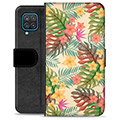 Samsung Galaxy A12 Premium Wallet Case - Pink Flowers