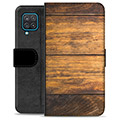 Samsung Galaxy A12 Premium Wallet Case - Wood