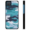 Samsung Galaxy A12 Protective Cover - Blue Camouflage