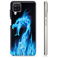 Samsung Galaxy A12 TPU Case - Blue Fire Dragon