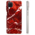 Samsung Galaxy A12 TPU Case - Red Marble