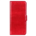 Samsung Galaxy A12 Wallet Case with Magnetic Closure - Red
