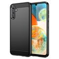 Samsung Galaxy A14/A14 5G Brushed TPU Case - Carbon Fiber - Black