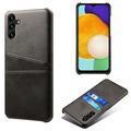 Samsung Galaxy A14/A14 5G Coated Plastic Case with Card Slots - Black