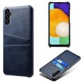 Samsung Galaxy A14/A14 5G Coated Plastic Case with Card Slots - Blue