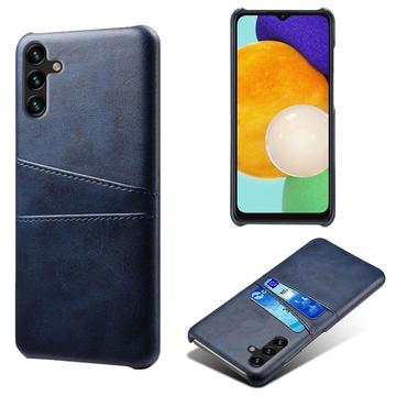 Samsung Galaxy A14/A14 5G Coated Plastic Case with Card Slots - Blue