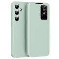 Samsung Galaxy A16 Smart Clear View Flip Case with Card Slot - Light Green