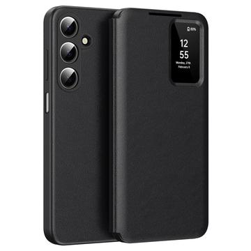 Samsung Galaxy A17 Smart Clear View Flip Case with Card Slot - Black